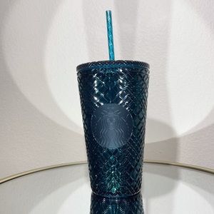 Starbucks Forest Green Diamond Emerald Jewel Grande Tumbler